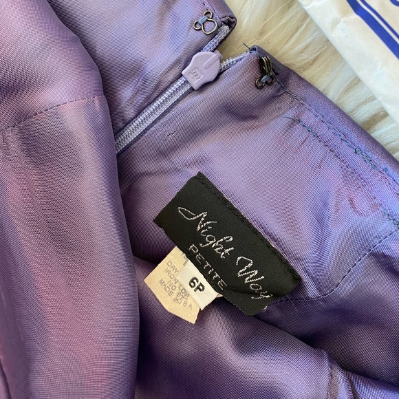 Night Way purple taffeta full length gown - Picture 7 of 13